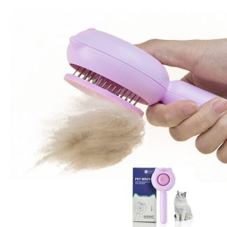VIOJOJO Cat Brush Dog brushes with Release Button for Shedding Grooming Pig Design Pink (100pcs/ pack)